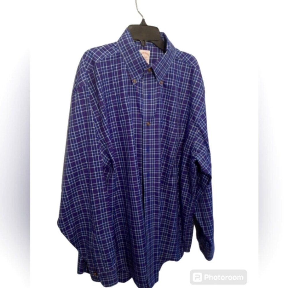 Brooks Brothers regular fit Blue plaid button down shirt
